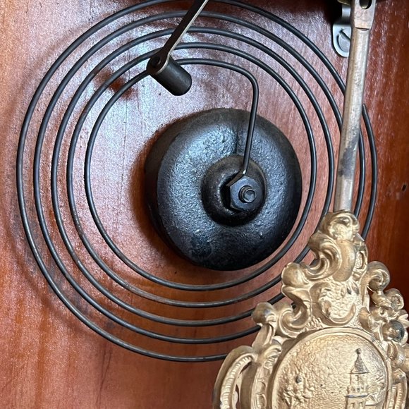 ANTIQUE INGRAHAM OAK AMERICAN GINGERBREAD CLOCK WORKING MANTLE MANTEL WINDUP - Picture 11 of 16